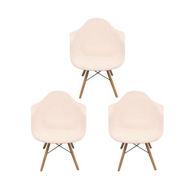 Set of 3 Eames MCM Style Dining Chairs