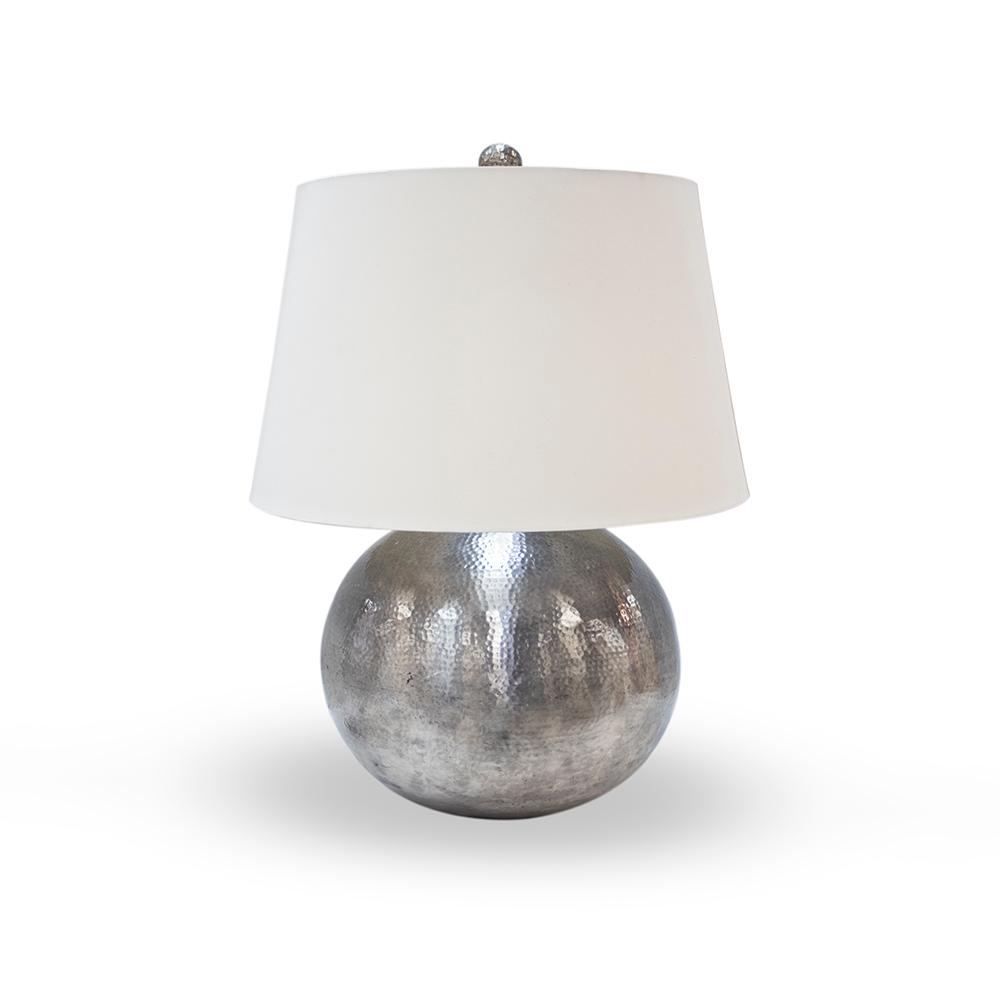  Arteriors Dimpled Metal Round Base Table Lamp