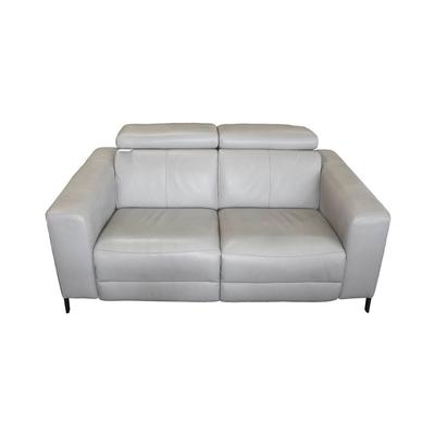 Houzz Contemporary Power Grey Leather Loveseat