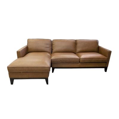New GTR 2 Piece Leather Sectional