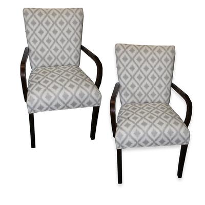 Pair of Ladlows Custom Upholstered Arm Chairs 