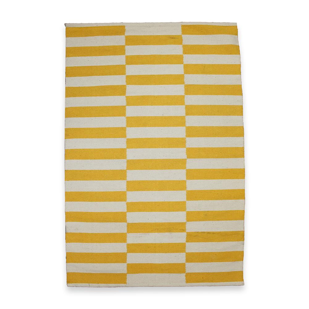  Yellow & White Stripe Rug