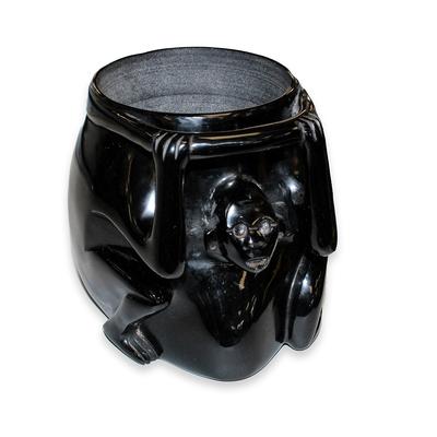 Texcoco Obsidian Spider Monkey Jar 