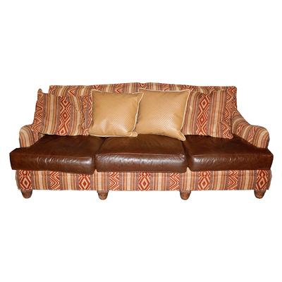 Razmataz Custom Leather and Fabric Sofa 