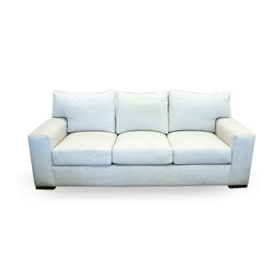 Century Linen White 3 Seater Sofa 