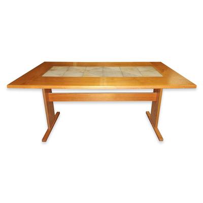  MCM Teak and Tile Top Dining Table