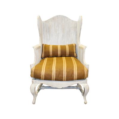 Custom Wooden Wingback Chair 
