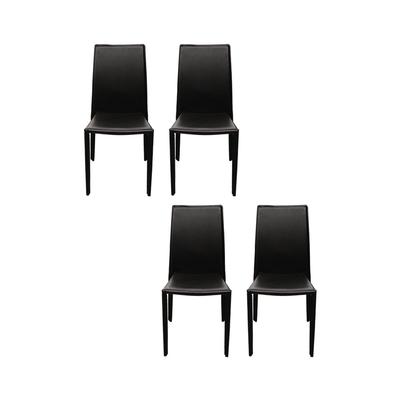 Set of 4 Black Dining Chairs