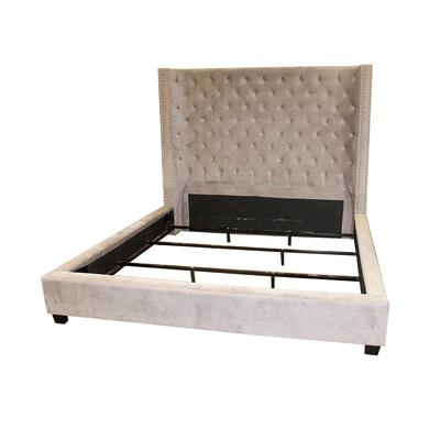 King Fabric Bed with Nailhead Trim 