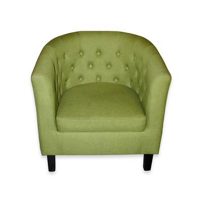Green Tufted Barrel Chair