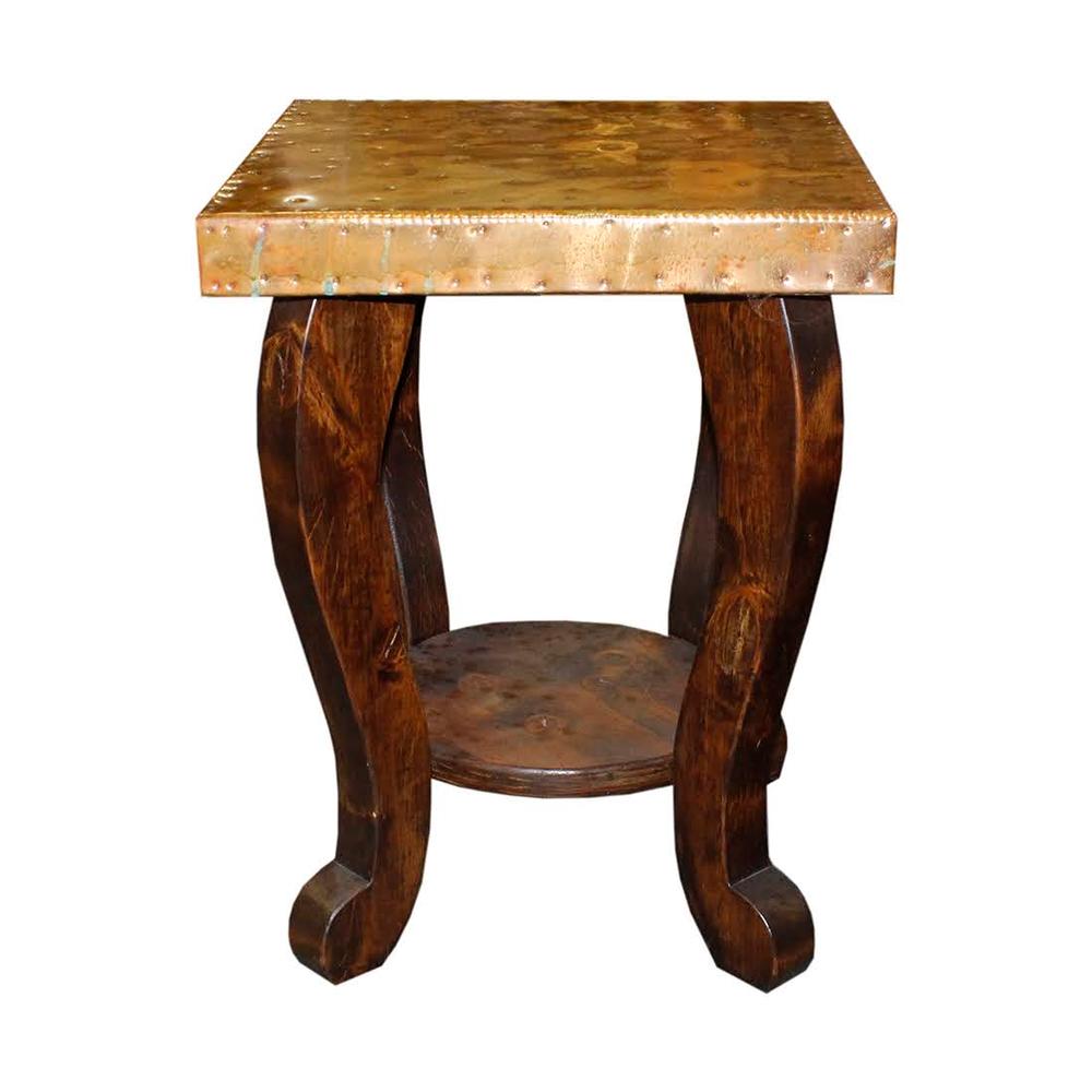  Square Copper Top End Table