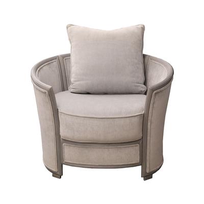  Neoclassic Gray Living Room Chair with 1 Pillow
