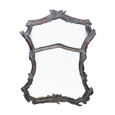 Resin Wood Framed Mirror 