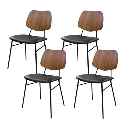 Set of 4 Article Versus Wood Vinyl Chairs
