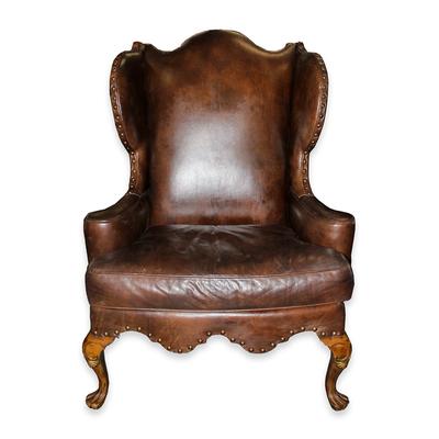 Century Wingback Leather Chair