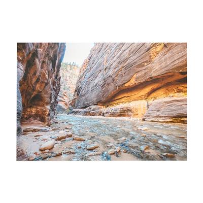 Canyon Scene with River on Canvas Print