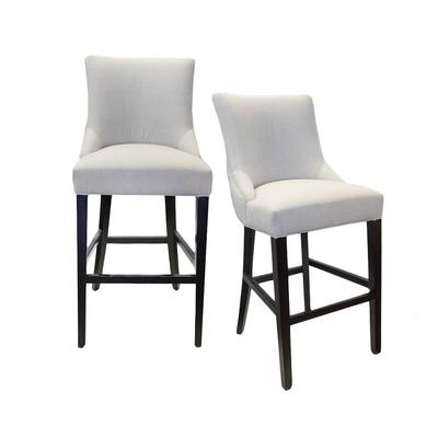 Z-Gallerie Pair of Tufted Back Stools 