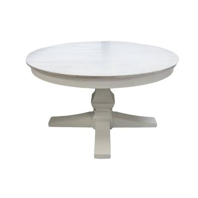 Canandel Round Light Wash Pedestal Table