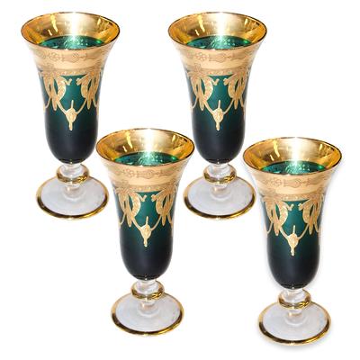 4 Piece Cristallerie Italiane Champagne Glasses