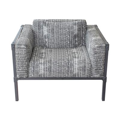 O.W.Lee Grey Patterned Fabric Patio Chair