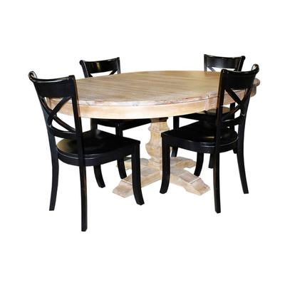  Crate & Barrel Oval Pedestal Dining Table and 4 Chairs