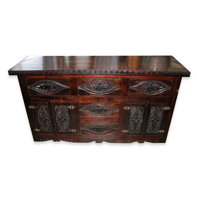 Rustic Sideboard with Iron Pulls 