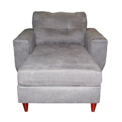 Living Spaces Dark Grey Fabric Chaise 