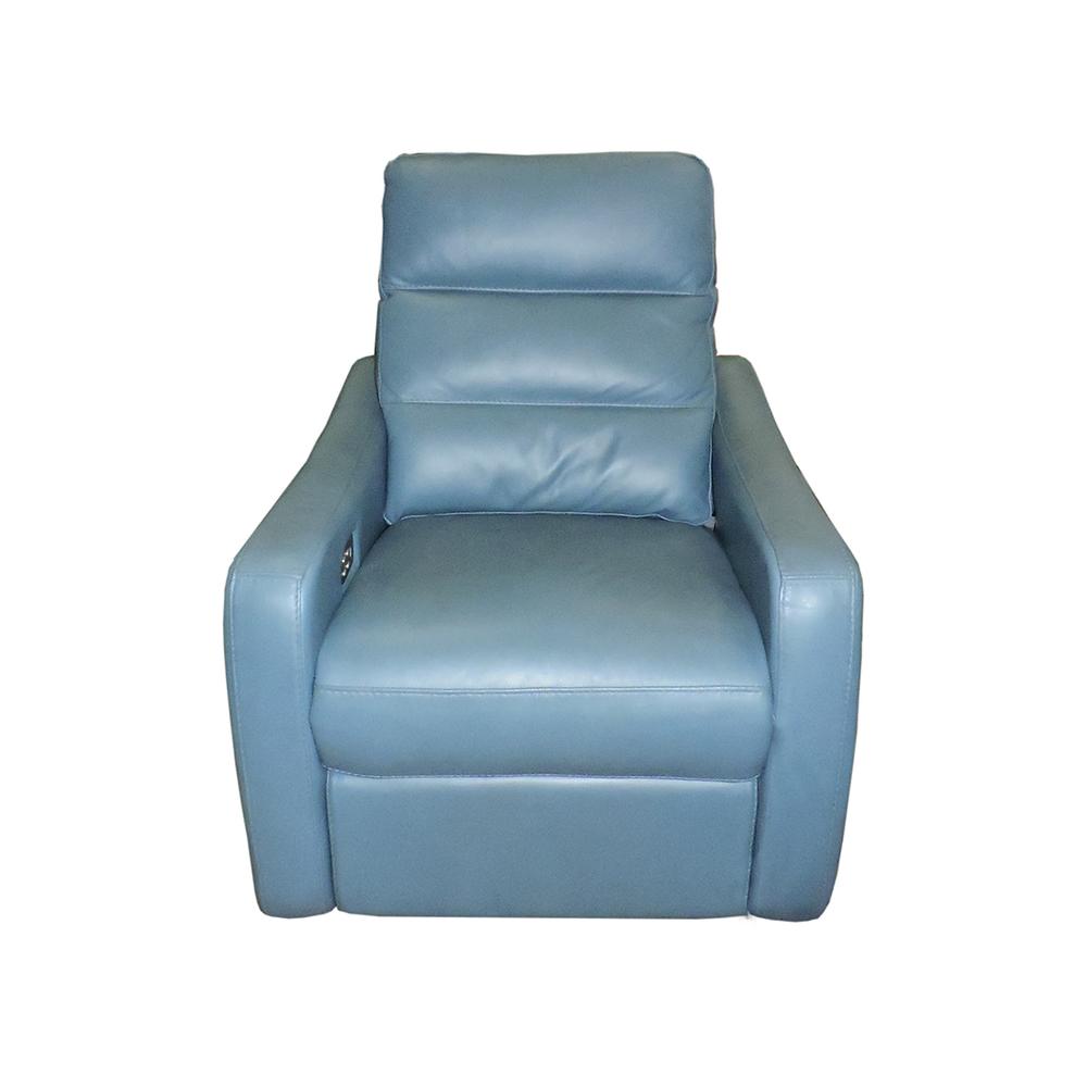  Blue Electric Leather Recliner Chair