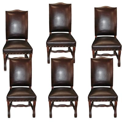 Set of 6 Adler & Tweed Nailhead Chairs 