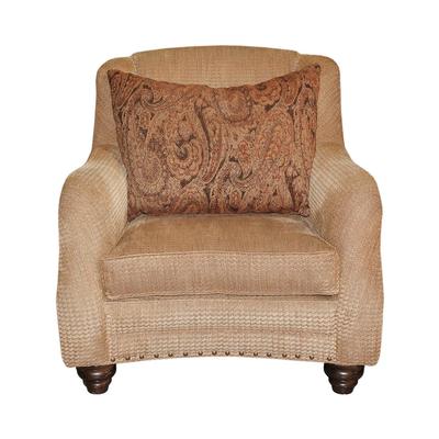 Hancock & Moore Gold Armchair with Accent Pillow