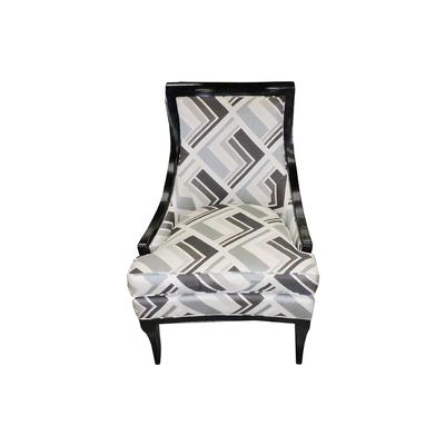 Geometric Fabric Armchair 