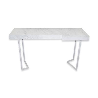 White Darryl Carter Marble Console Table