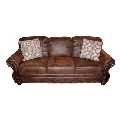  Ashley Brown Leather Sofa