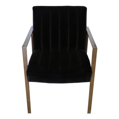 2 Piece Sunpan Black Velvet Chair 