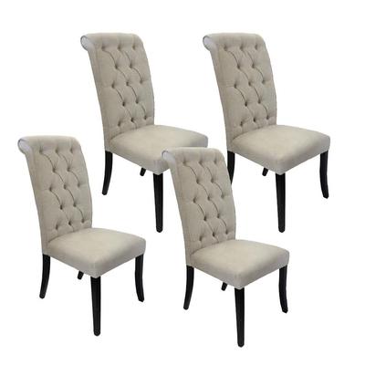 Four Tufted Dining Chairs
