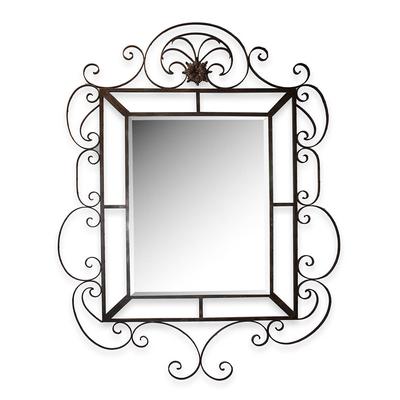 Scrolled Metal Frame Mirror 