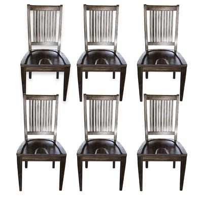 Set of 6 Spindle Back Dining Chairs