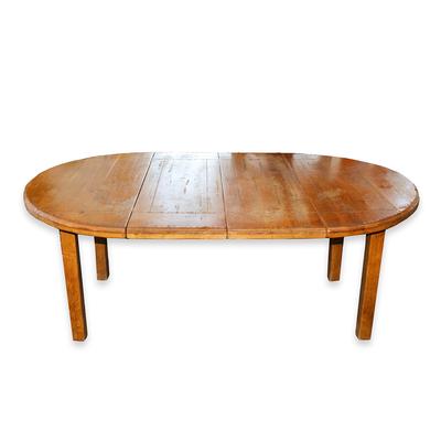  Rustic Round Table with 2 Leaves 