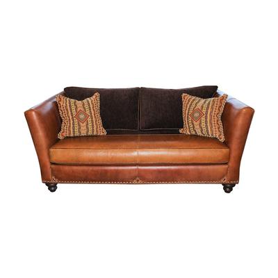 CB Bickel Tooled Leather Couch