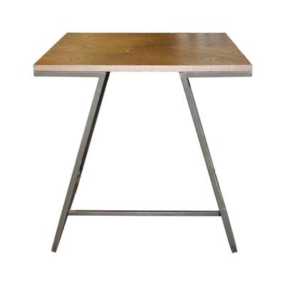 Modern Wood and Metal Frame End Table