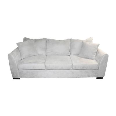 Living Spaces Grey Soma Foam Fabric Sofa