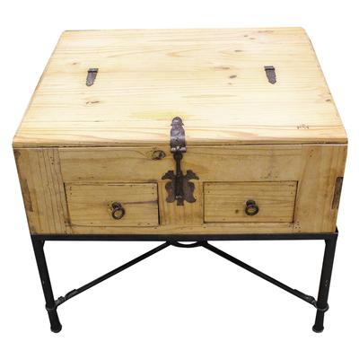 RTR Rustic Pine and Iron End Table