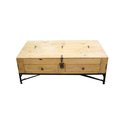 RTR Rustic Pine and Iron Coffee Table