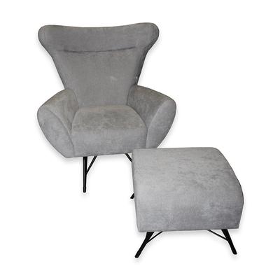 Copenhagen Modern Upholstered Chair and Ottoman 