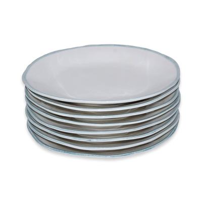 Set of 8 Aqua Tile Dinner Plates