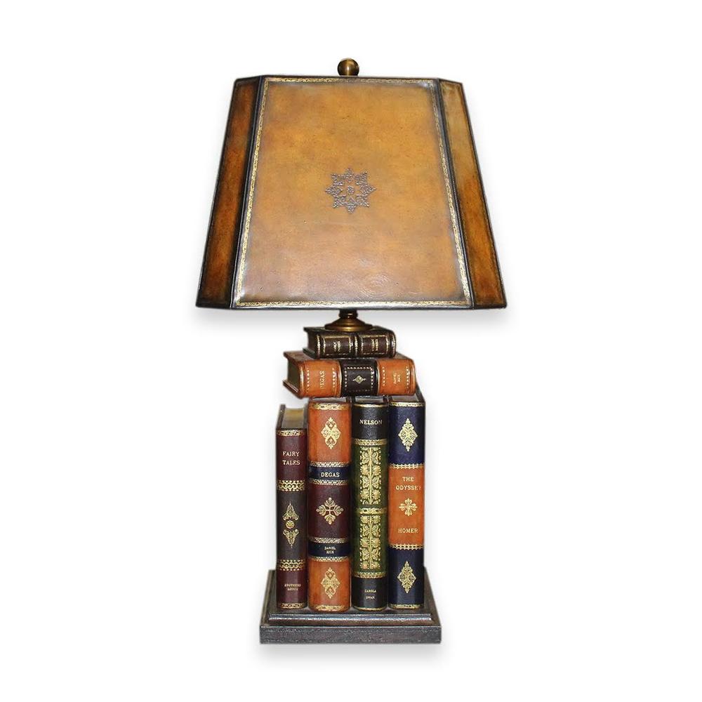  Maitland- Smith Leather Library Books Table Lamp