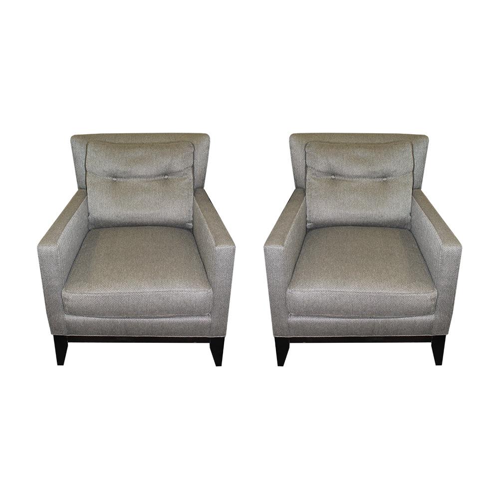  Pair Of Sherrill Herringbone Chairs