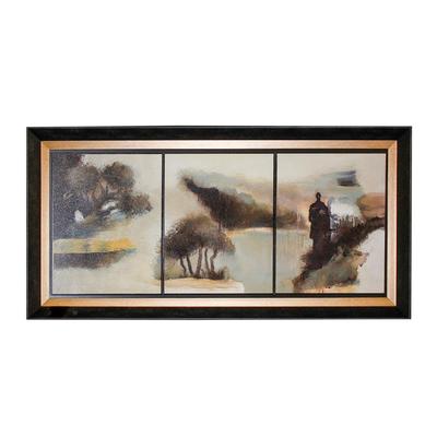 Abstract Landscape Framed Triptych 