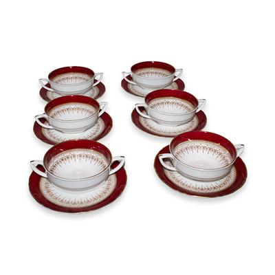 12 Piece Royal Worcester Regency Cream Soup and Saucer 