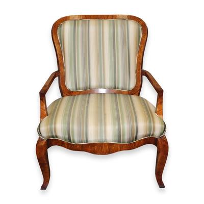 W. Switzer Silk Upholstered Arm Chair